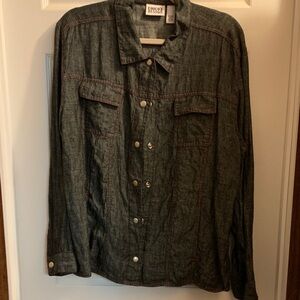 Chico's Dark Gray Jean Jacket